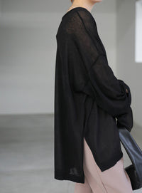 シアーボートネックルーズニット【official限定】