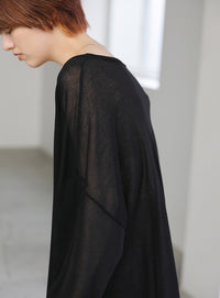 シアーボートネックルーズニット【official限定】