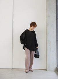 シアーボートネックルーズニット【official限定】