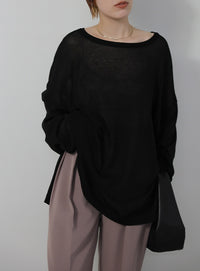 シアーボートネックルーズニット【official限定】