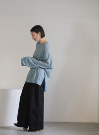 シアーボートネックルーズニット【official限定】