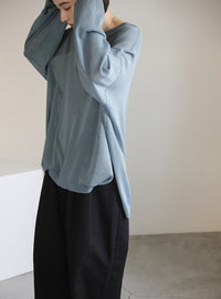 シアーボートネックルーズニット【official限定】