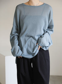 シアーボートネックルーズニット【official限定】