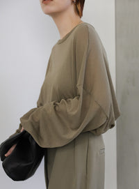 シアーボートネックルーズニット【official限定】