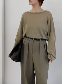 シアーボートネックルーズニット【official限定】