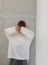 シアーボートネックルーズニット【official限定】