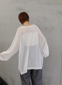 シアーボートネックルーズニット【official限定】