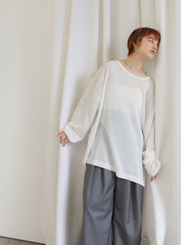 シアーボートネックルーズニット【official限定】