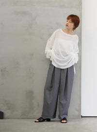 シアーボートネックルーズニット【official限定】