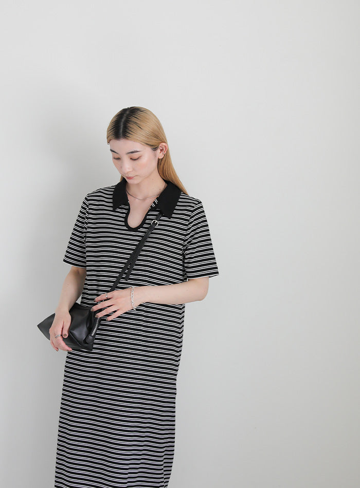 サイズ展開あり】テレコロングポロワンピース – SELECT MOCA