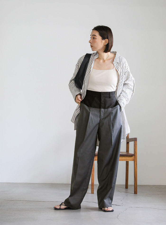 【値下/極美品】YOKE 25ss マーブル柄 ベルテッドスラックス Confirm スラックス 25SS 極美シルエット センタープレス ブーツ