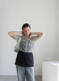 ラメシアーハーフスリーブシャツ【SALE】