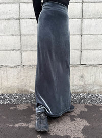 ベロアIラインロングスカート【by SON】