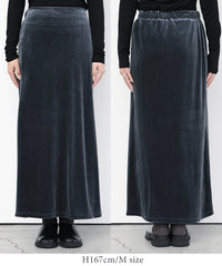 ベロアIラインロングスカート【by SON】