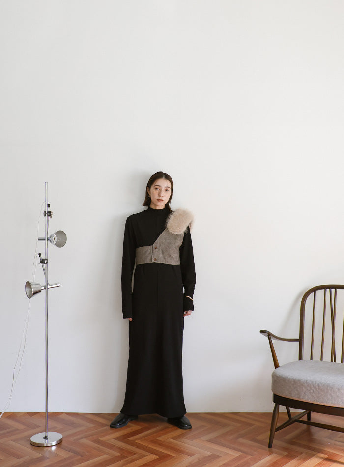 ツイードワンショルダーファービスチェ – SELECT MOCA