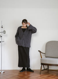 ロングシャギーカーディガン