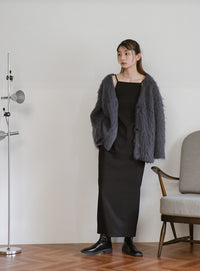 ロングシャギーカーディガン