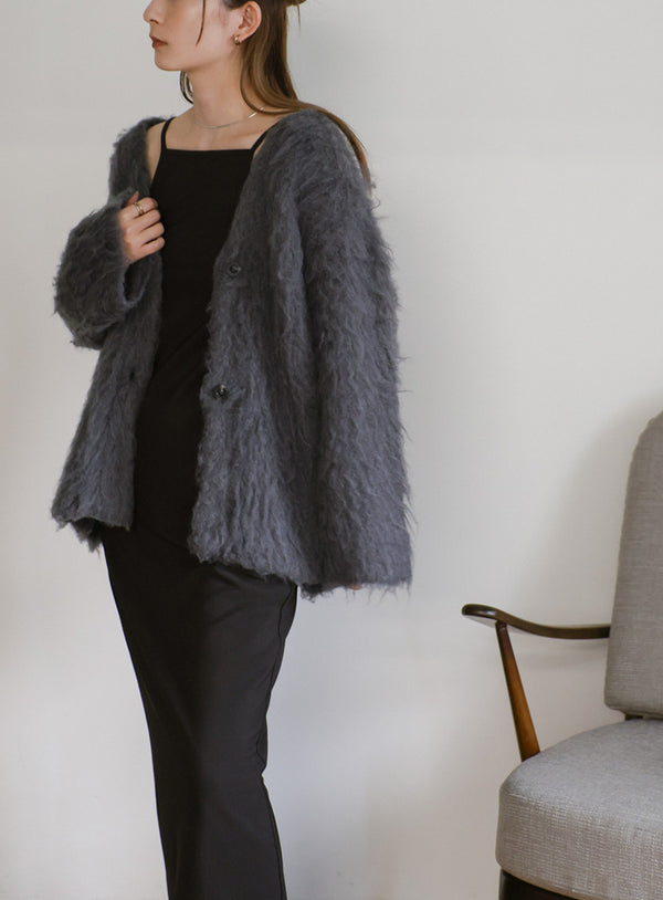 ロングシャギーカーディガン