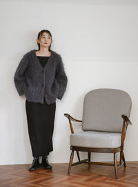 ロングシャギーカーディガン