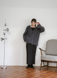 ロングシャギーカーディガン