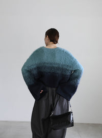 ツートーンシャギーニット