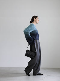 ツートーンシャギーニット