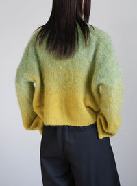 ツートーンシャギーニット