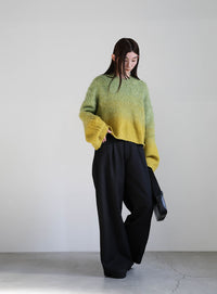 ツートーンシャギーニット