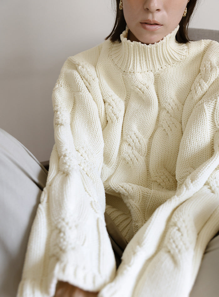 アラン柄スポンディッシュハイネックニット【SALE】 – SELECT MOCA
