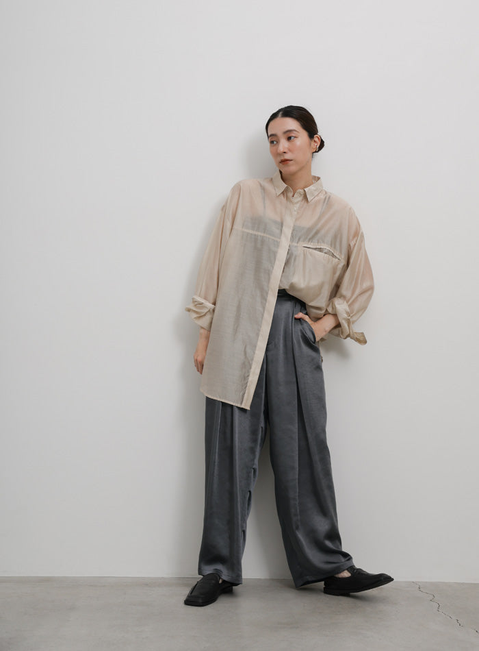 Mocaです。 サテンディープタックワイドパンツ – SELECT MOCA