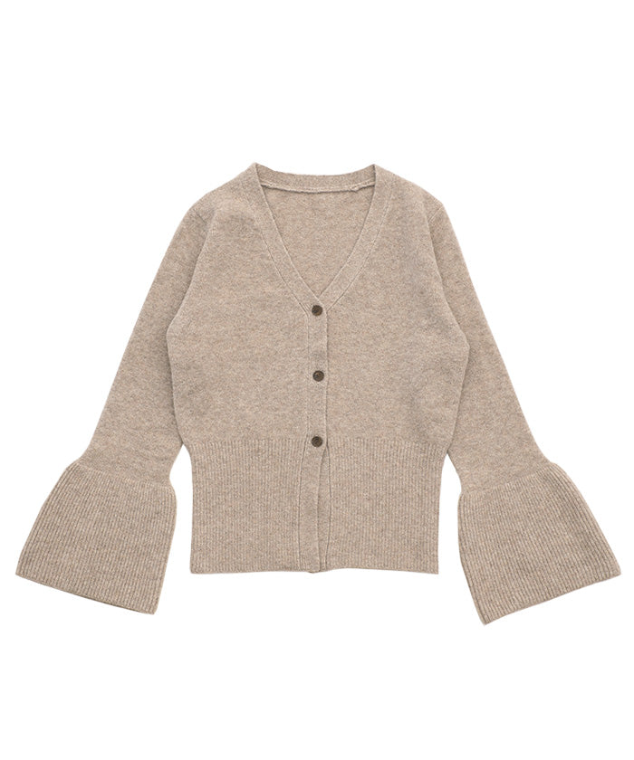 ベルスリーブVネックニットカーディガン – SELECT MOCA