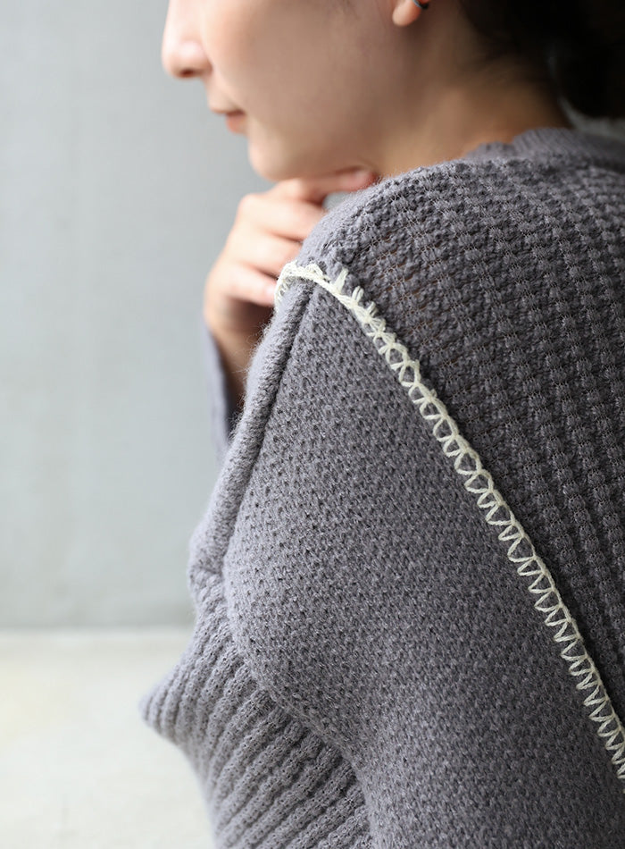 配色リンキングニットトップス – SELECT MOCA