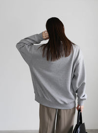 スウェットハーフジップトップス