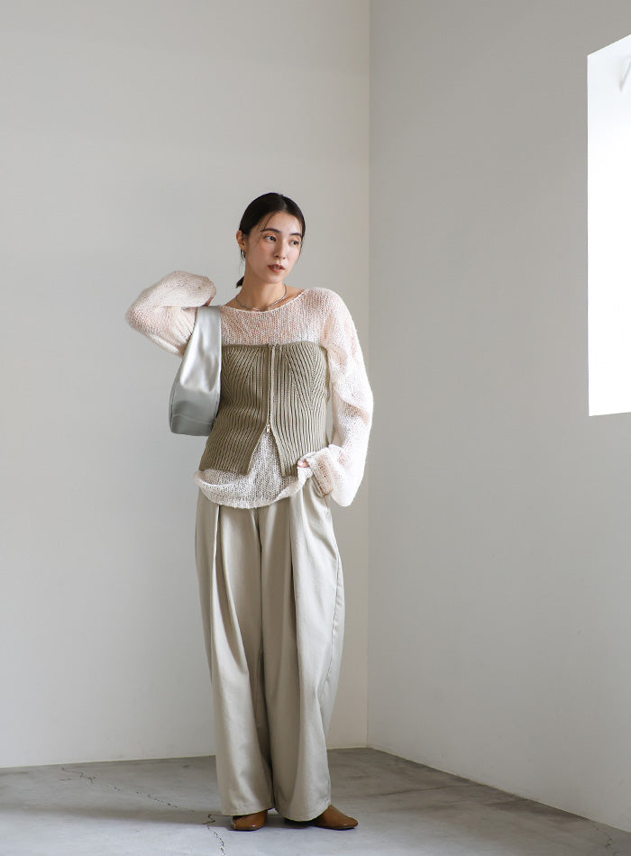 ジッパーリブニットビスチェ【SALE】 – SELECT MOCA