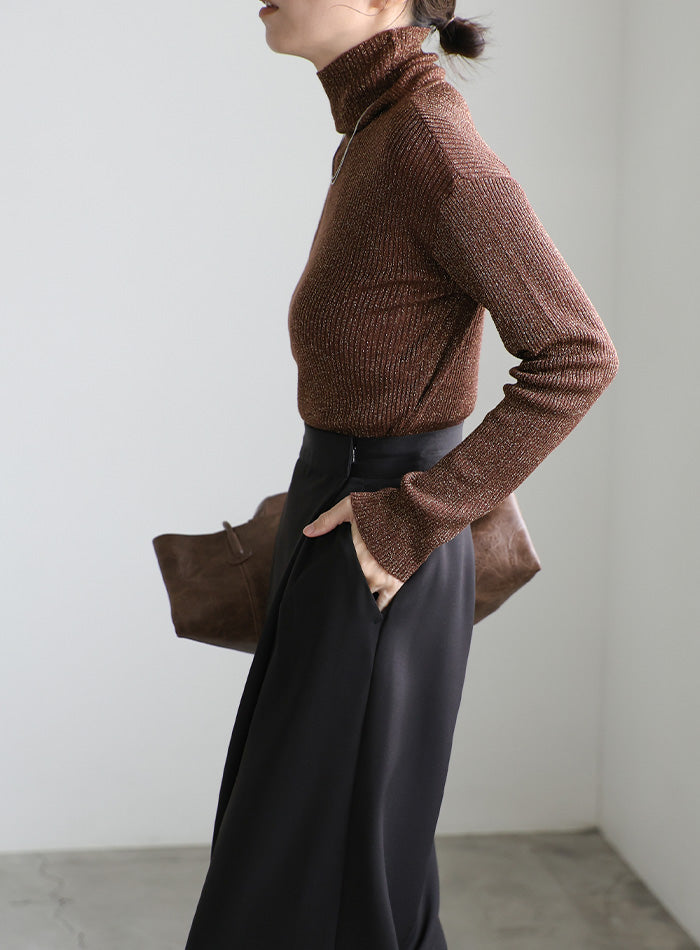 まっこ ラメリブハイネックニット – SELECT MOCA