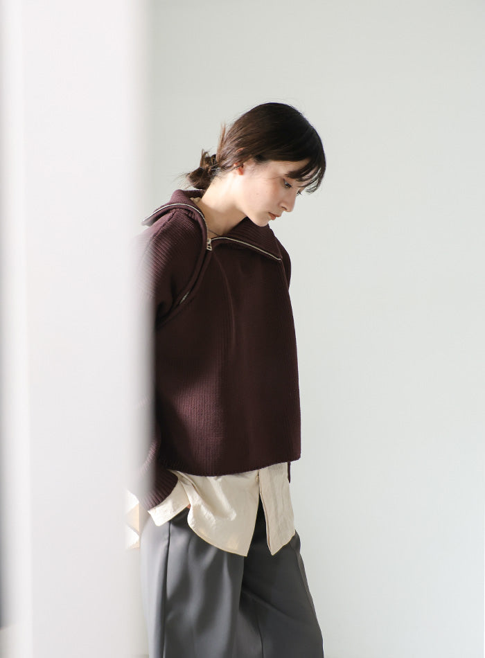 アシメジップニットトップス【SALE】 – SELECT MOCA