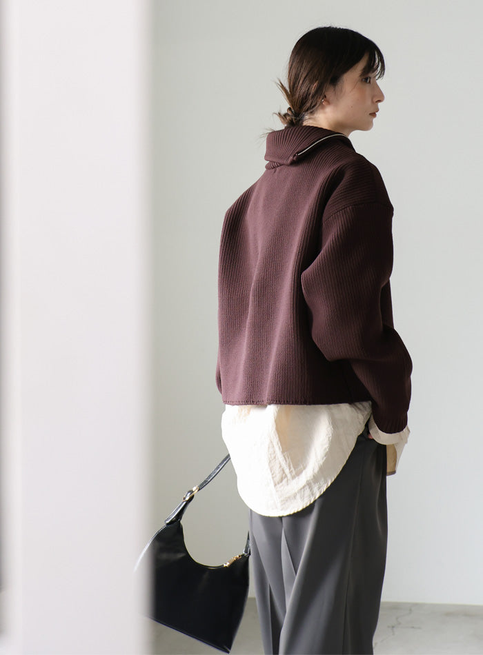 アシメジップニットトップス – SELECT MOCA