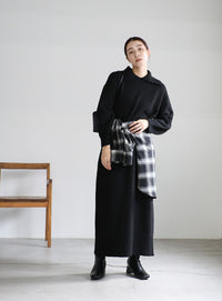 ポロニットロングワンピース