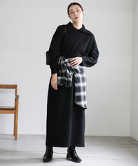 ポロニットロングワンピース