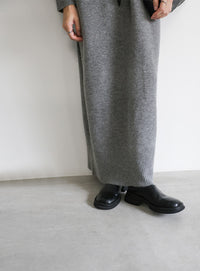 ポロニットロングワンピース