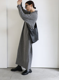 ポロニットロングワンピース