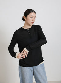 ヘンリーネックシアーロンT