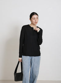 ヘンリーネックシアーロンT