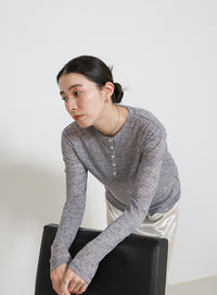 ヘンリーネックシアーロンT