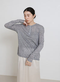 ヘンリーネックシアーロンT