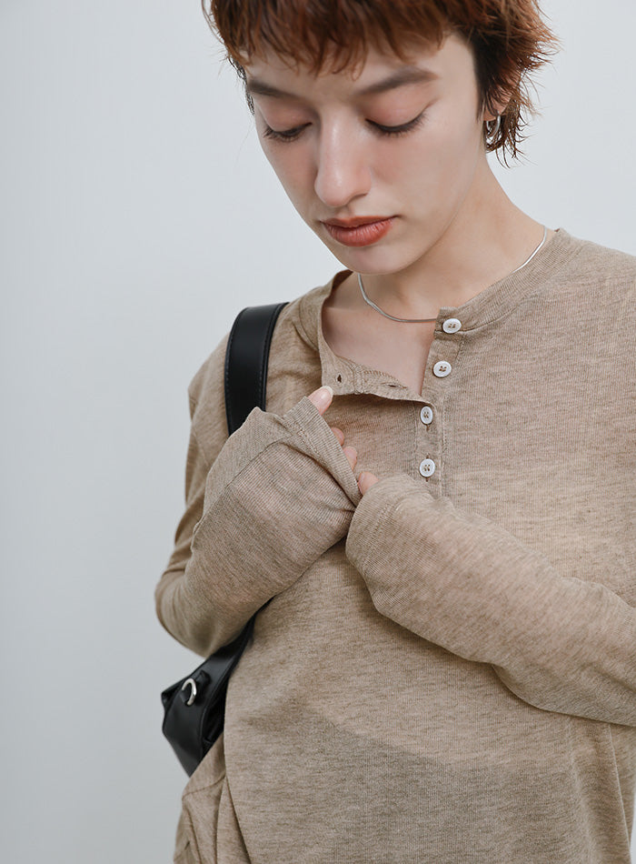 ヘンリーネックシアーロンT – SELECT MOCA