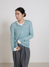 ヘンリーネックシアーロンT