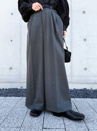 センタープレスタックワイドスラックス【by SON】