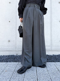 センタープレスタックワイドスラックス【by SON】