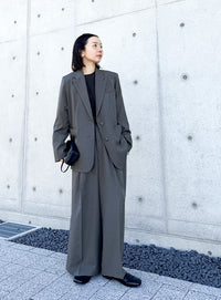 センタープレスタックワイドスラックス【by SON】